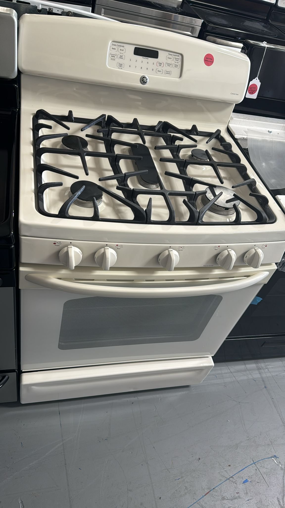 GE New Scratch and Dent White Gas Stove – Freestanding