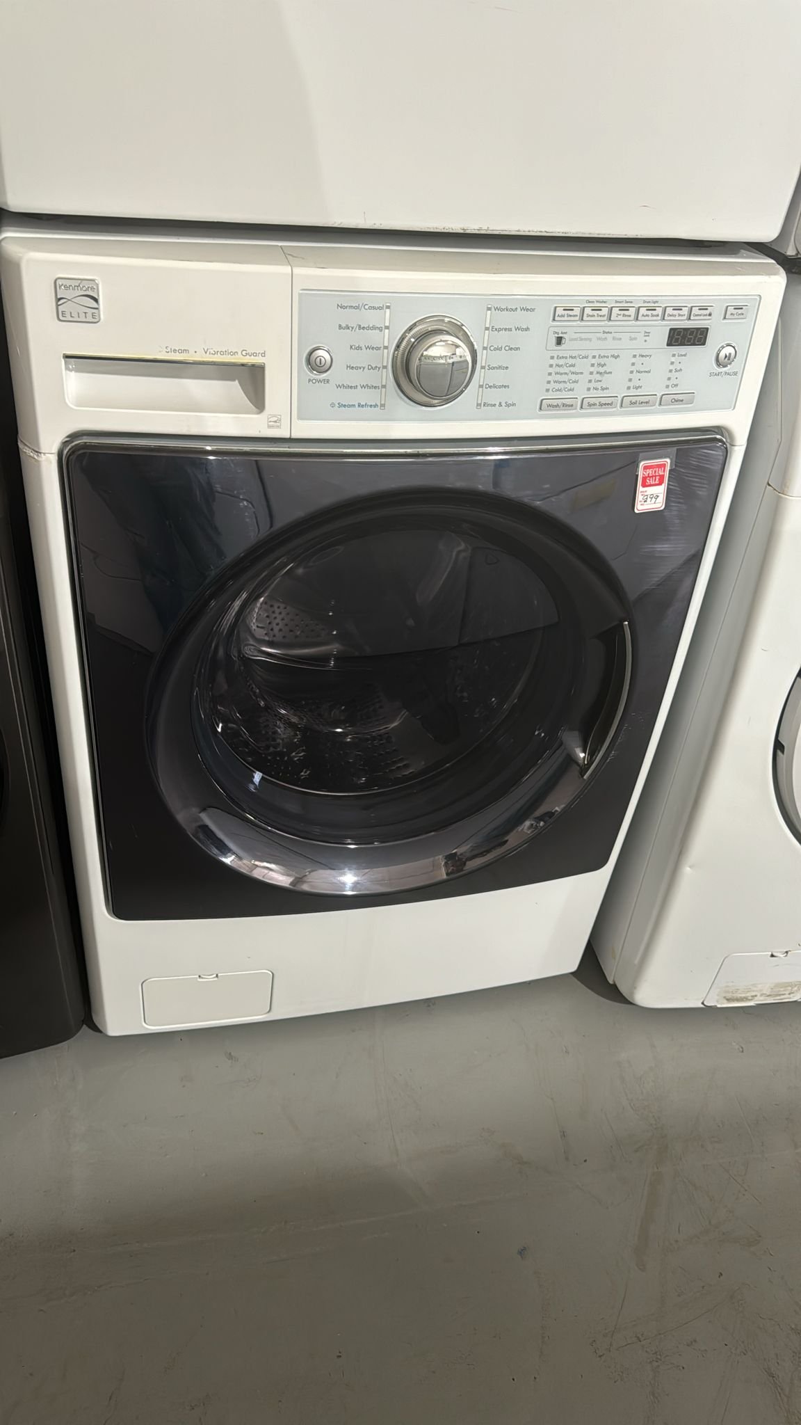Kenmore Used Front Load Washer – White and Black