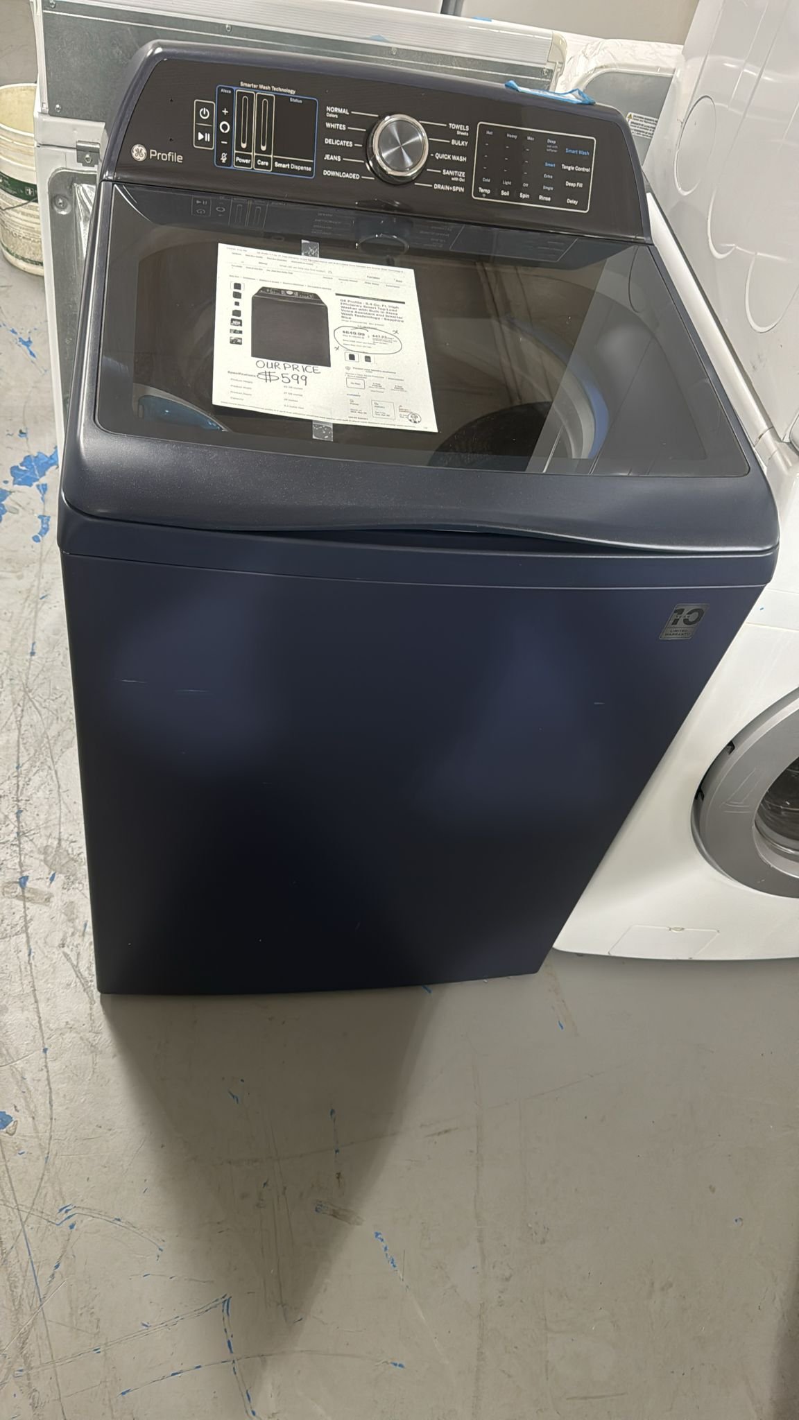 GE New Scratch And Dent Top Load Washer