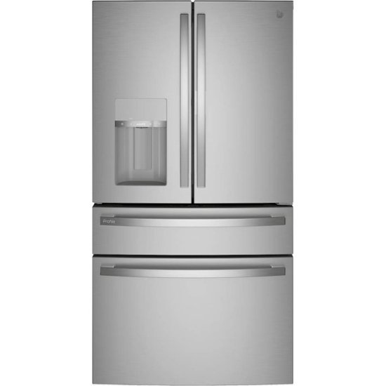 GE Profile – 27.9 Cu. Ft. 4-Door French Door Smart Refrigerator with Door-In-Door – Stainless Steel