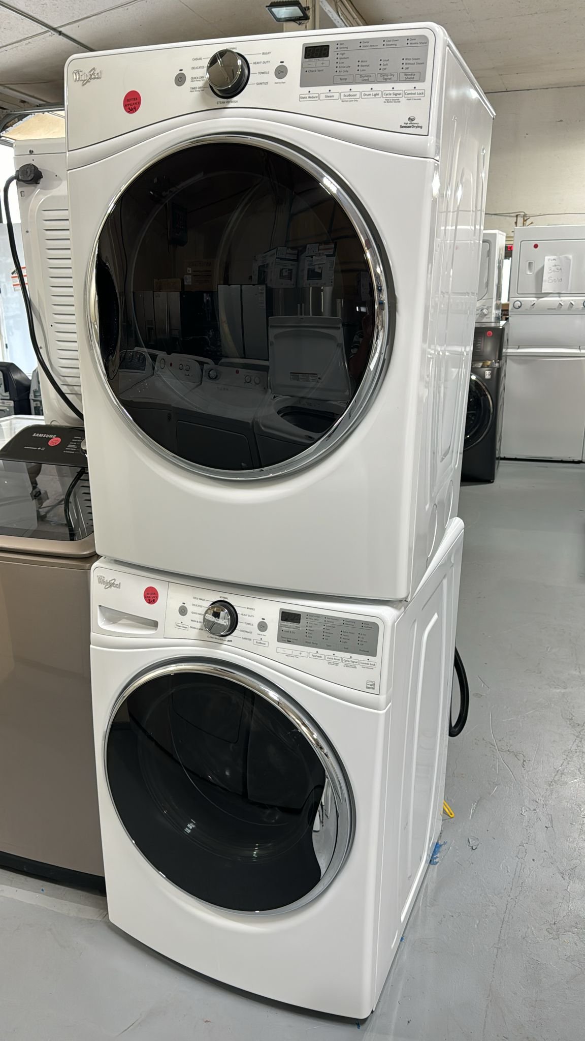 Whirlpool Like New Front Load Washer Dryer Tower
