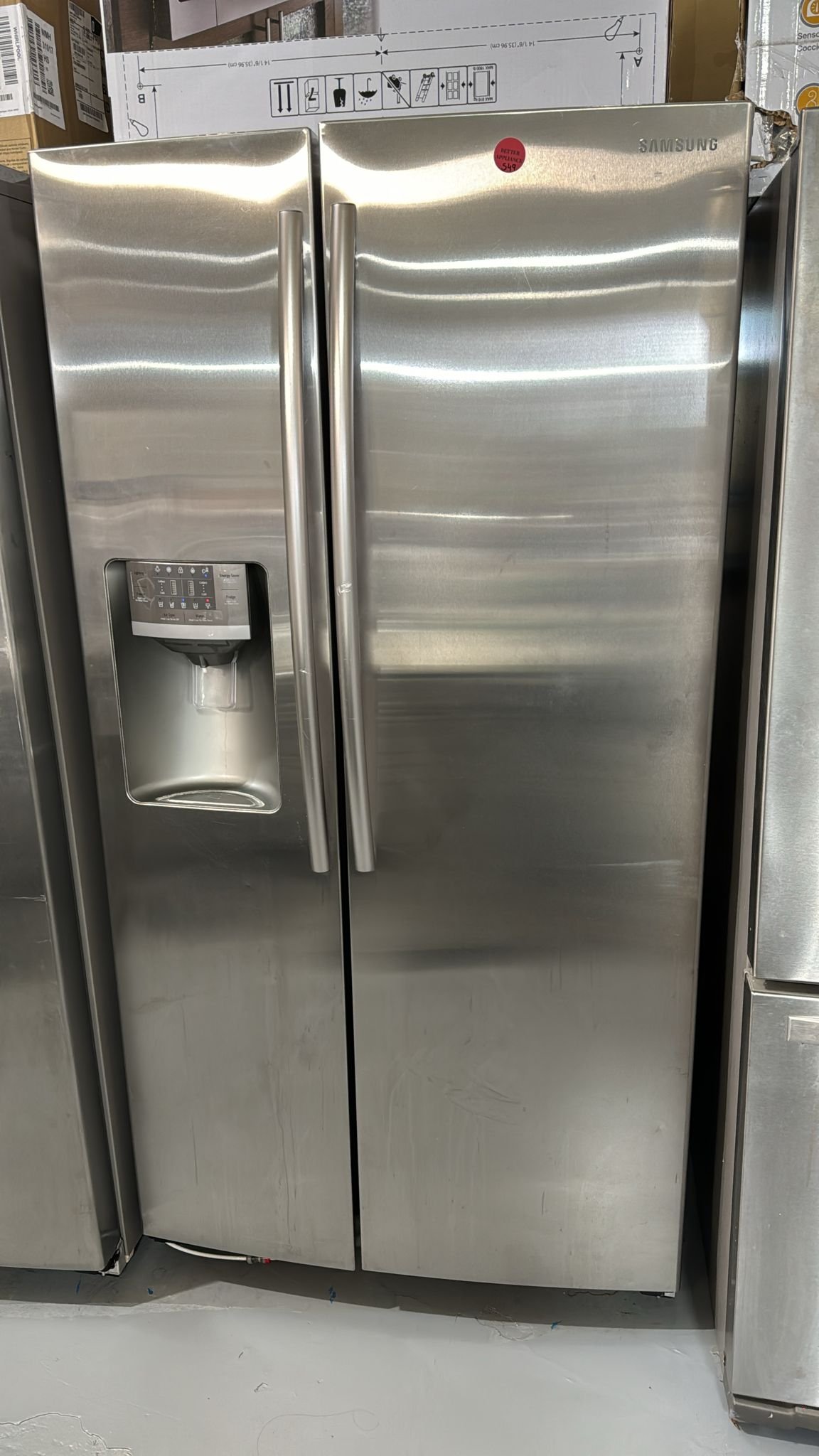 Samsung Used Side By Side Refrigerator – Stainless