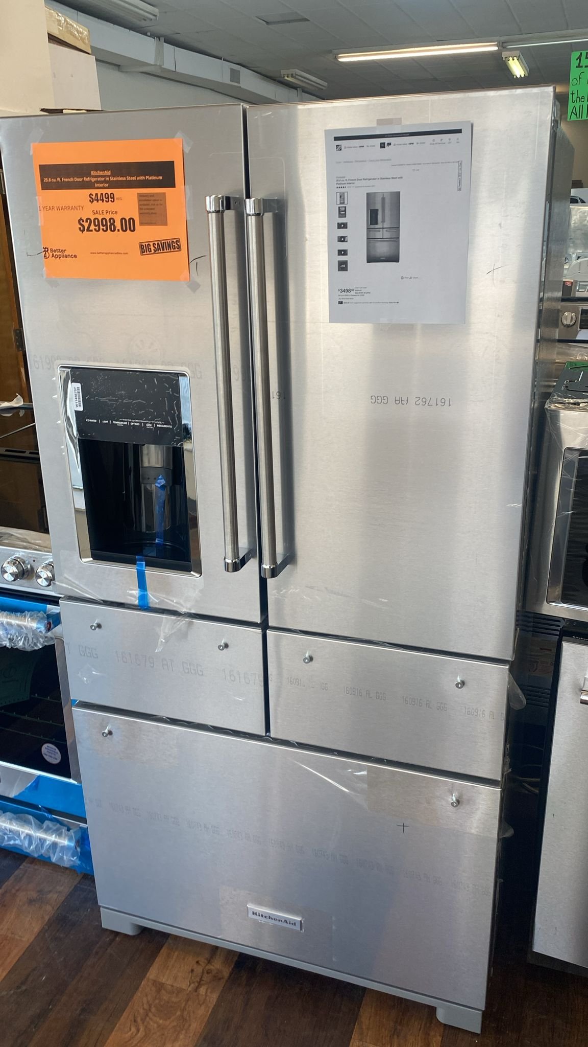 KitchenAid New 5 Door French Door Refrigerator – Stainless