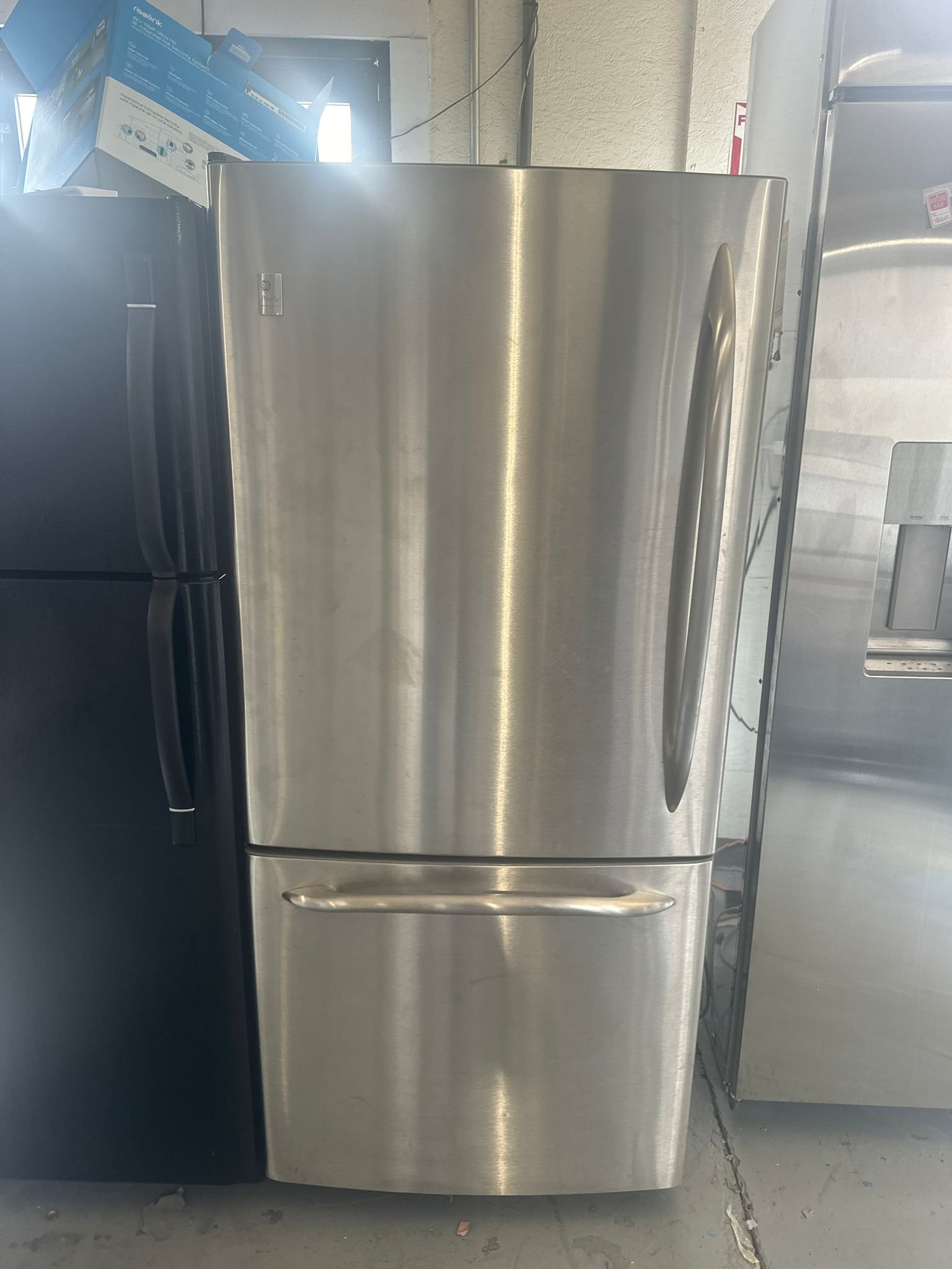 GE Profile Used Bottom Freezer Refrigerator