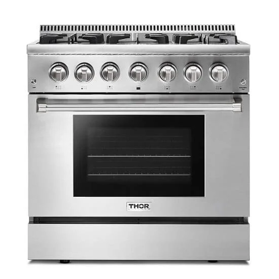 Thor Kitchen – HRD3606U Professional 36″ Dual Fuel Range