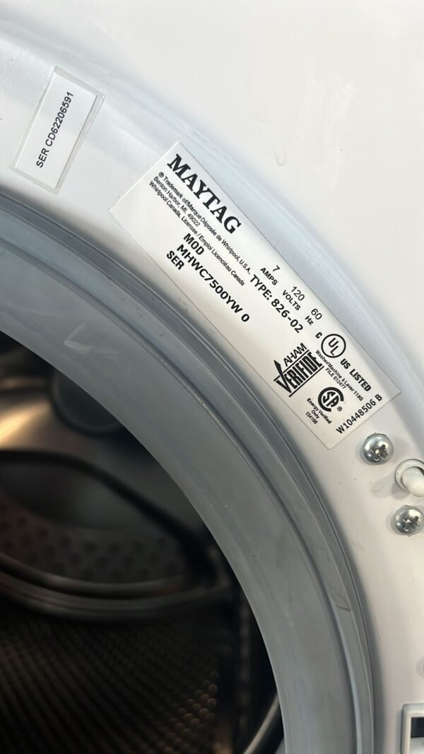 Maytag Used MHWC7500YW 24 Inch 2.0 cu. ft. Compact Front Load Washer - Image 2