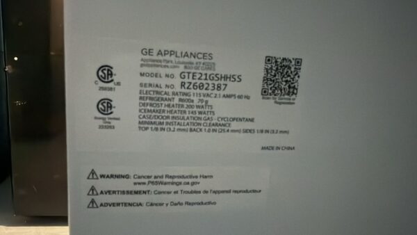 GE New GTE21GSHSS 33 Inch Top-Freezer Refrigerator - Image 5