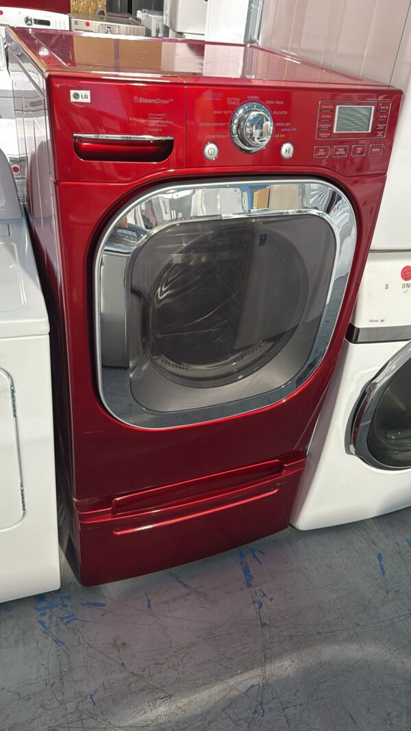 LG Used DLEX3001R 27 Inch Front-Load Electric Dryer - Red - Image 2