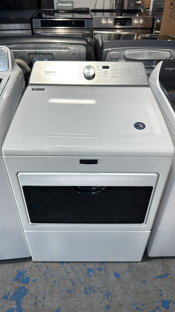 Maytag Refurbished MEDB765FW 27 Inch Electric Dryer In Excellent Condition - Image 2