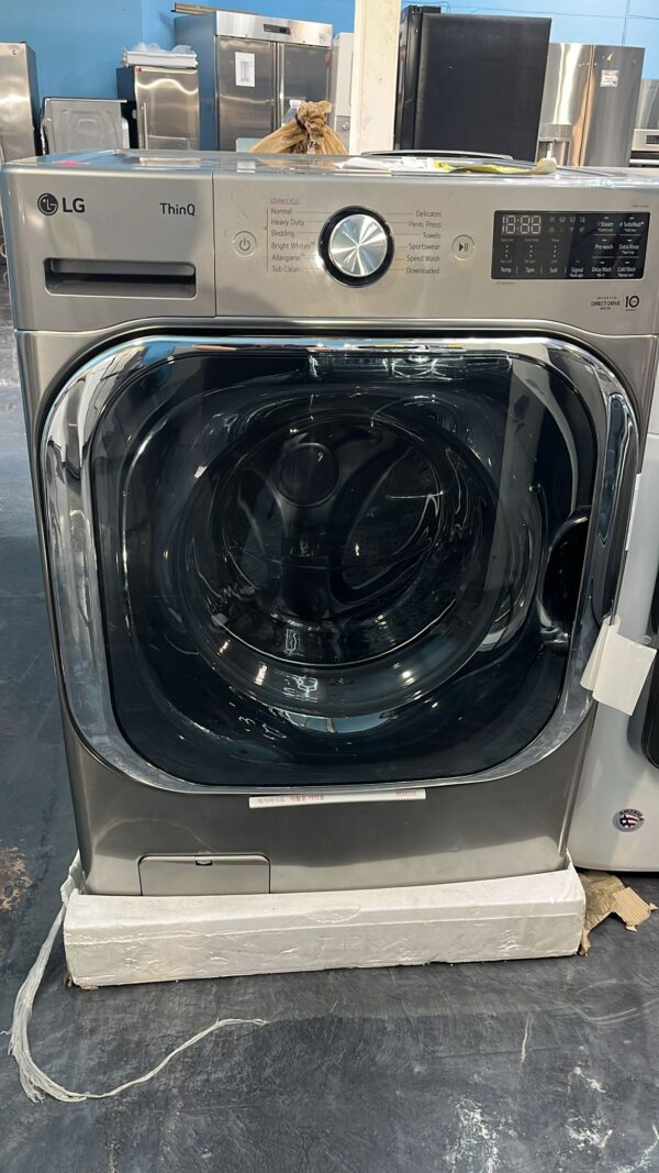 LG New WM8980HVA 5.2 Cu. Ft. Stackable Front Load Washer - Image 2