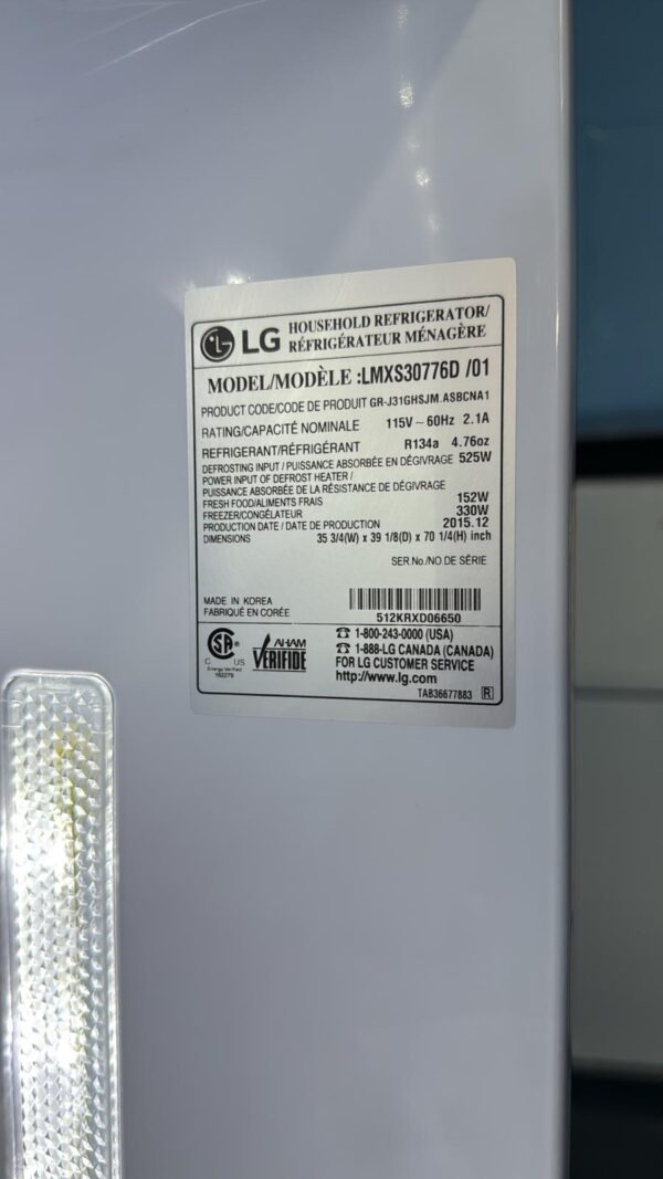 LG Refurbished LMXS30776D 36 Inch 4-Door French Door Refrigerator - Image 9
