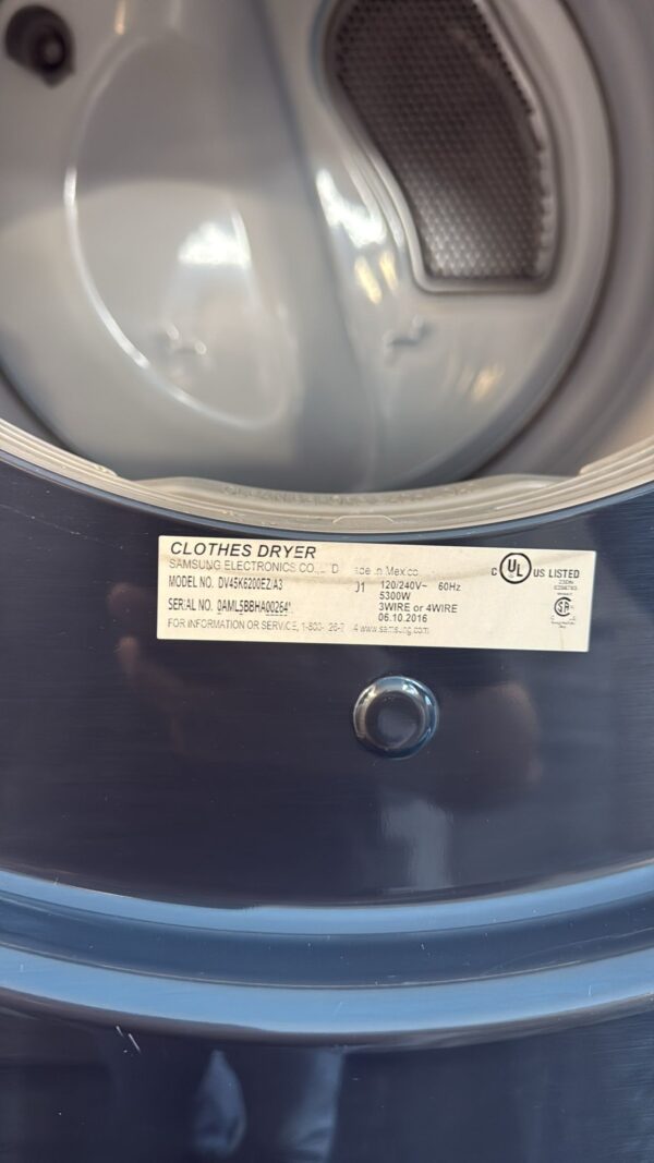Samsung Refurbished DV45K6200EZ WF45K6200AZ Front Load Washer-Dryer Set - Image 5