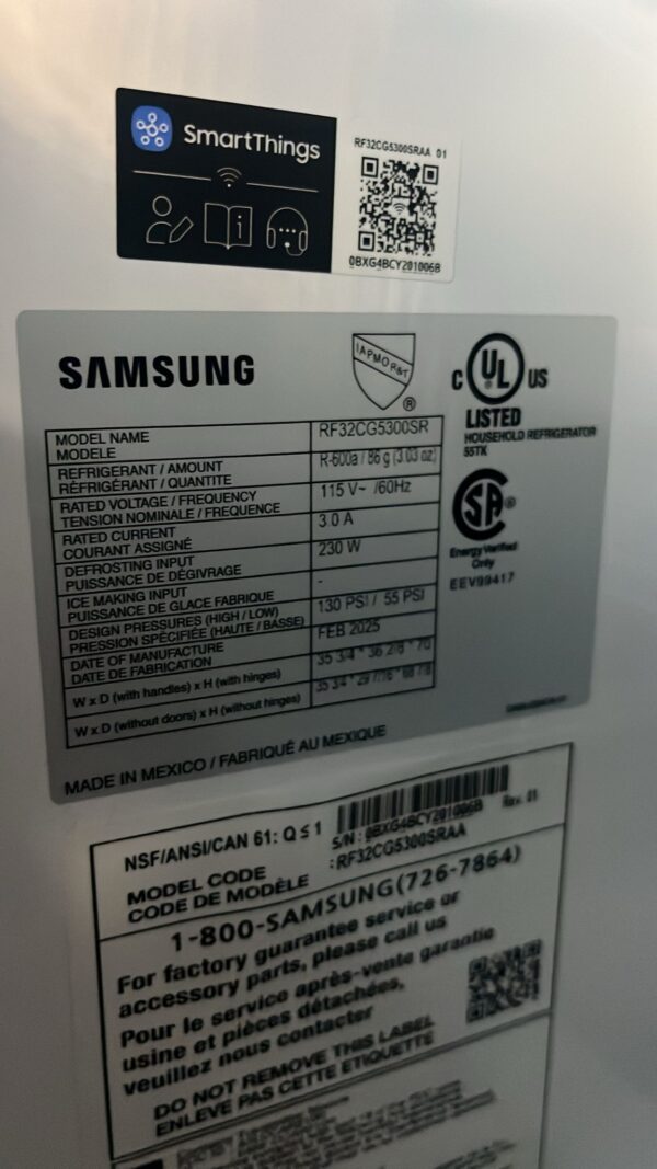 Samsung Refurbished RF32CG5100SR Smart 3-Door French Door Refrigerator - Image 3