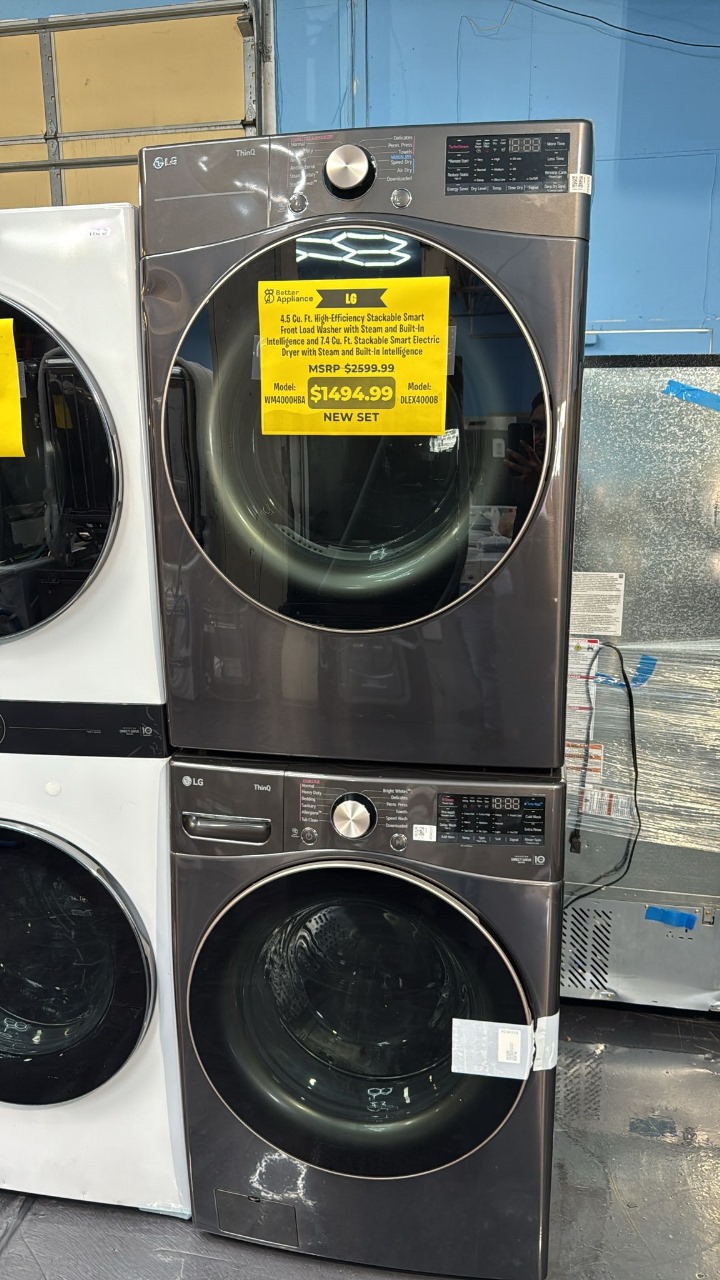 Samsung New DVG45B6300P WF45B6300AP Front Load Washer/Dryer Set